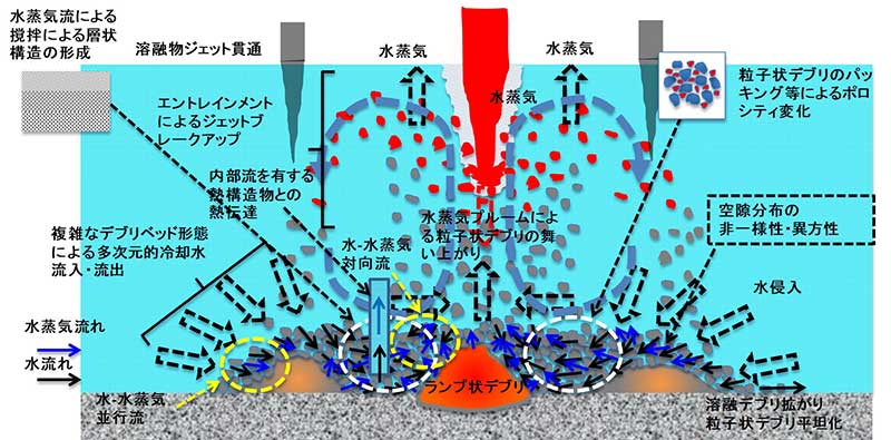 デブリベッド形成概念図の画像