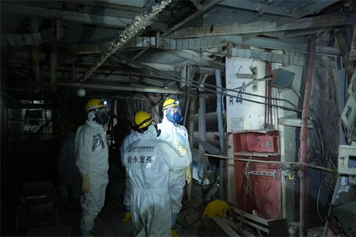 福島第一原子力発電所の現地視察の画像